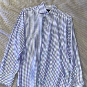 Long sleeve button. David Donahue